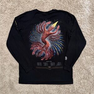 TOOL Fear Inoculum 2020 Tour Long Sleeve Shirt Mens Large L Black Graphic Print